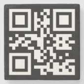 Sofort erstellter QR-Code (durch Eingabe Ihrer URL Steinuntersetzer (Vorderseite)