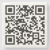Sofort erstellter QR-Code (durch Eingabe Ihrer URL Steinuntersetzer (Vorderseite)