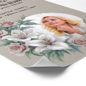 Sofort herunterladen Blume Frame Funeral Media Poster (Ecke)