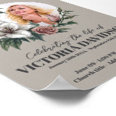 Sofort herunterladen Blume Frame Funeral Media Poster (Ecke)
