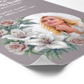 Sofort herunterladen Blume Frame Funeral Media Poster (Ecke)
