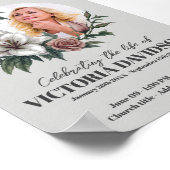 Sofort herunterladen Blume Frame Funeral Media Poster (Ecke)