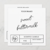 Sofort herunterladen Candle Labels Einladung (Vorne/Hinten)