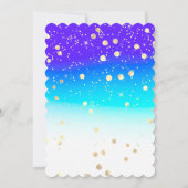 Sofort herunterladen Graduate Party Gold Blue Spar Einladung (Rückseite)