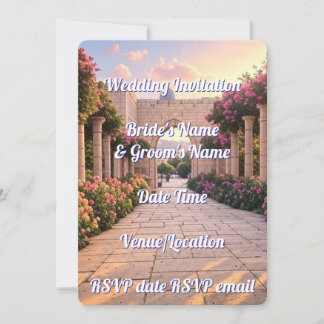 Sofort herunterladen. Hochzeit. Elegant, floral, r Einladung