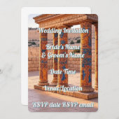 Sofort herunterladen. Hochzeit. Elegant, floral, r Einladung (Vorne/Hinten)