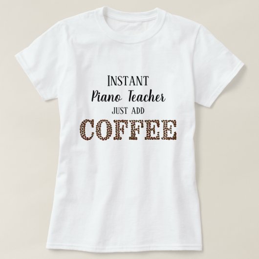 Sofort Klavierlehrer einfach Kaffee-Funny Music hi T-Shirt (Design vorne)