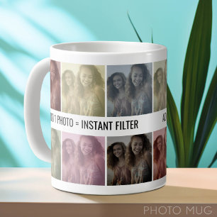 Sofort-Pop-Art-Fotocollage-Autofilter Kaffeetasse