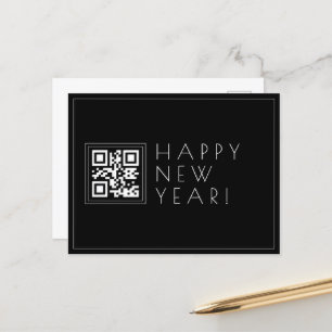 Sofort QR-Code erstellen Stilvolles Frohes Neues Postkarte