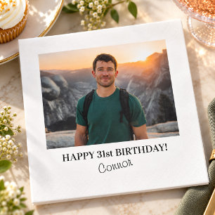 Sofort-Snapshot Retro-Foto Geburtstag Serviette