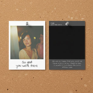 Sofortbild Retro-Hochzeitserinnerung Andenken Postkarte