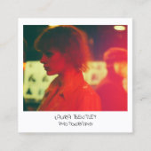 Sofortbild-Visitenkarte im Retro-Stil Quadratische Visitenkarte (Vorderseite)