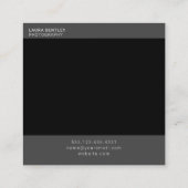 Sofortbild-Visitenkarte im Retro-Stil Quadratische Visitenkarte (Rückseite)