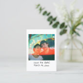 Sofortfotografie Hochzeit speichern Sie das Datum Visitenkarte (Stehend Vorderseite)