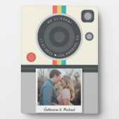 Sofortige Camera Couple Foto Einzigartige Hochzeit Fotoplatte (Vorderseite)