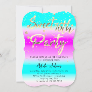 Sofortige Download Birthday Party Gold Oceanic Inv Einladung