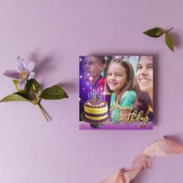 Sofortige Download der Lila Gold-Fotokarte zum Geb