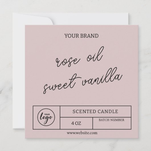 Sofortige Download moderner Candle Labels Einladung (Vorderseite)