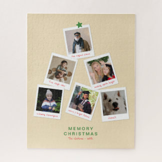Sofortige Foto-Familien-Weihnachtsbaum-Erinnerunge Puzzle