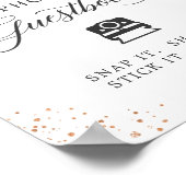 Sofortige Foto Gästebuch Signature Plum Lila Flora (Ecke)