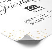 Sofortige Foto Gästebuch signieren Rosa Blütenfarb (Ecke)