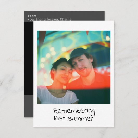 Sofortige Fotografie-Retro-Speicherhalterung Postkarte (Vorne/Hinten)