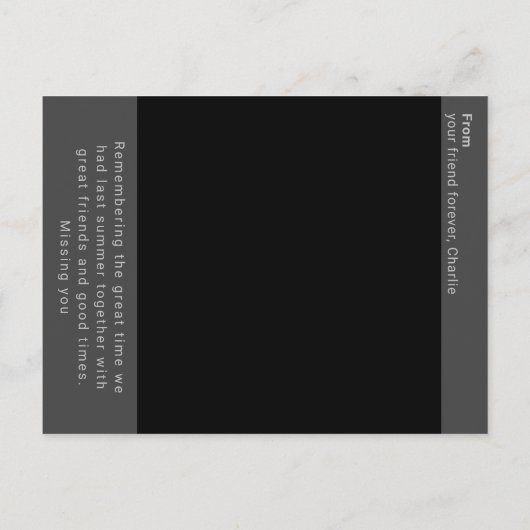 Sofortige Fotografie-Retro-Speicherhalterung Postkarte (Rückseite)