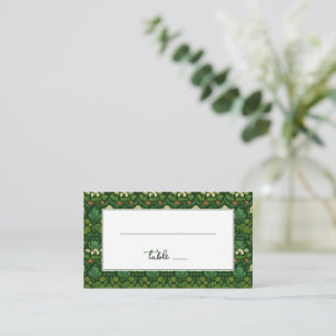 Sofortige grüne Blumenborder Platzkarte