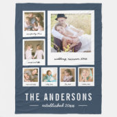 Sofortige Hintergrundfarbe für Fotocollage Fleecedecke (Vorderseite)