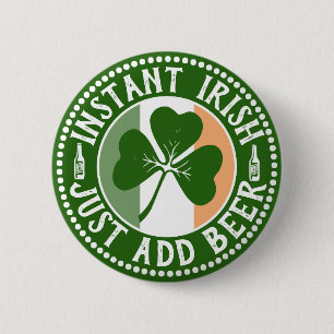 Sofortige Iren addieren gerade Bier-St Patrick Button