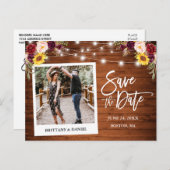 Sofortige Kamera Holz gemischt bläserig Save the D Postkarte (Vorne/Hinten)