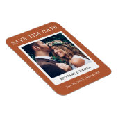 Sofortige Kameraausführung Save the Date Terrakott Magnet (Rechte Seite)