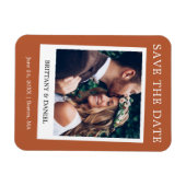 Sofortige Kameraausführung Save the Date Terrakott Magnet (Horizontal)