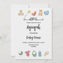 Sofortige Minimalistische Aqeeqah Aqiqah Invite Ca Einladung