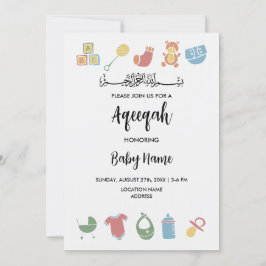 Sofortige Minimalistische Aqeeqah Aqiqah Invite Ca Einladung