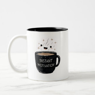 Sofortige Motivation – Süße Kawaii-Kaffeetasse Zweifarbige Tasse