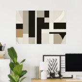 Sofortige Neutrale Geometrie Poster (Heimbüro)