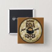 SOFORTIGE RDA ADDIEREN KAFFEE-ZAHNARZTHELFER BUTTON (Vorne & Hinten)