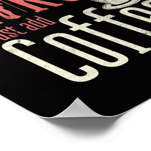 Sofortige Wanderung einfach Kaffee-Funny-Wandern h Poster (Ecke)