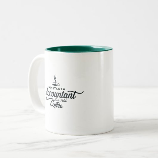 Sofortiger Buchhalter addieren gerade Kaffee - Zweifarbige Tasse (Vorderseite Links)