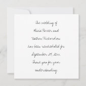 Sofortiger Foto-Look Hochzeitwechsel Einladung (Rückseite)