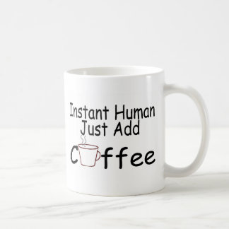 Sofortiger Mensch addieren gerade Kaffee Kaffeetasse