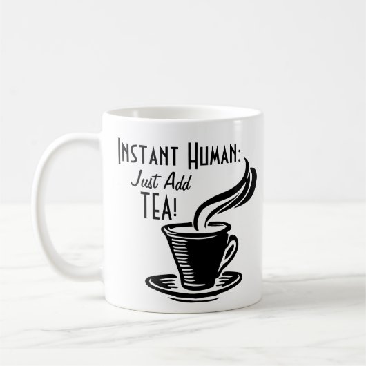 Sofortiger Mensch addieren gerade Tee Kaffeetasse (Links)