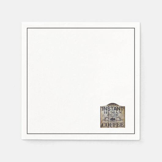 Sofortiger Mensch einfach Kaffee hinzufügen Serviette (Vorderseite)