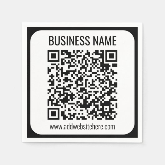 Sofortiger QR-Code (geben Sie Ihre Website-URL ein Serviette (Vorderseite)