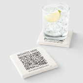 Sofortiger QR-Code (geben Sie Ihre Website-URL ein Steinuntersetzer (Seitenansicht)