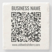 Sofortiger QR-Code (geben Sie Ihre Website-URL ein Steinuntersetzer (Vorderseite)