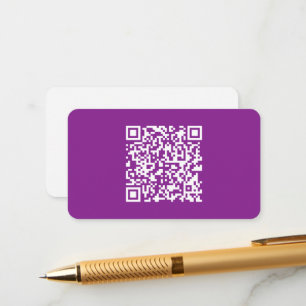 Sofortiger QR-Code mit Ihrer Website-URL Lila Begleitkarte