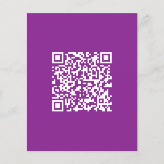 Sofortiger QR-Code mit Ihrer Website-URL | Lila Flyer (Vorne)