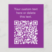 Sofortiger QR-Code mit Ihrer Website-URL | Lila Flyer (Vorne)